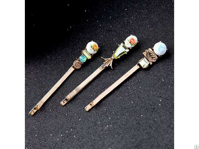 High Quality Kinds Of Metal Rhinestone Hairpin For Women