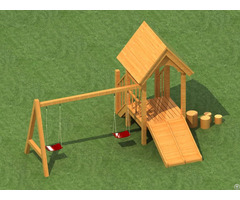Wooden Swing Outdoor Playground Amusement Equipment For Baby