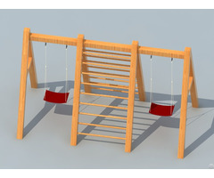 Amusement Equipment Children Preschool Outdoor Playground Wooden Swing