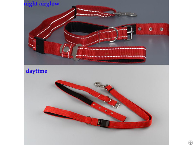 Dog Leash Rope And Collar Sets With Nylon Reflective