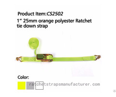 Wdcs010102 1 Inch 25mm Orange Ratchet Straps For Cargo Control