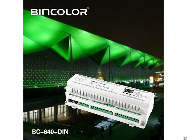 Din Rail High Power Dmx512 Constant Voltage Decoder Bc 640