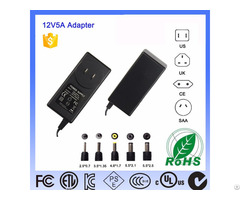 Level Vi 24v White Shell Us Plug Ac Dc Switching Power Adaptor 60w 12v Interchangeable Adapter