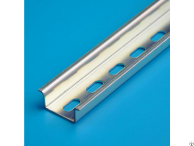 China 35mm Width Galvanized Zinc Plating Slotted Steel Din Rail