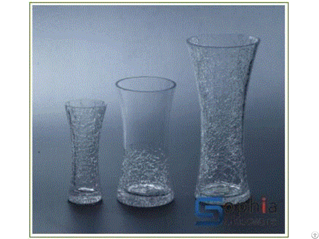 Cracked Glass Vases
