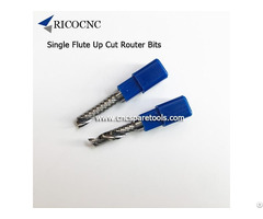 Single Flute Spiral Cnc Router Bits Solid Carbide Up Cut Cutters For Woodworking
