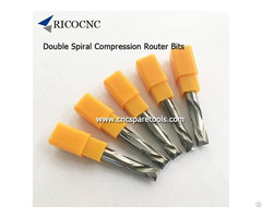 Carbide Compression Router Bits Double Spiral Cutters For Mdf Laminate Carving