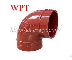Grooved Ductile 90 Elbow Iron Pipe Couplings And Fittings Wpt Manufacturer