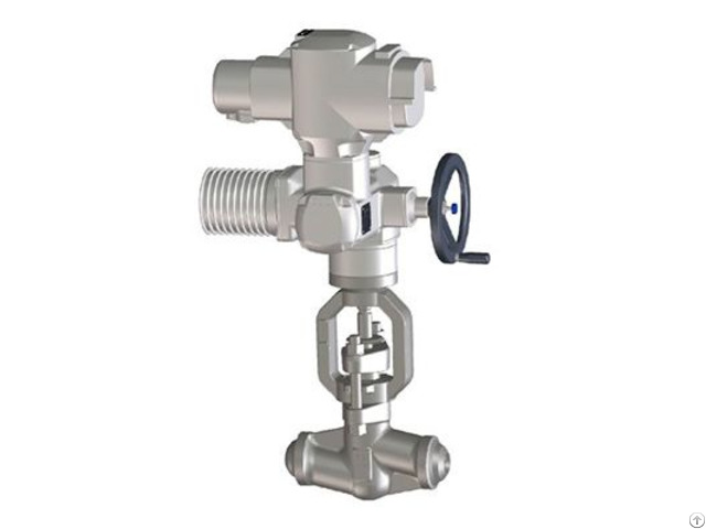 Forged Steel Motor Operated Globe Valve Bonnetless