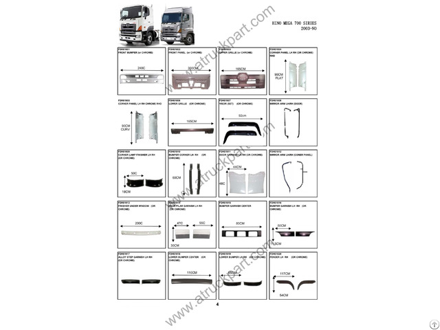 Hino 700 Truck Spare Parts