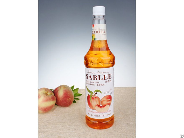 French Flavor Syrup Peach 900ml Lent Fascinating To Your Beverage