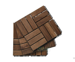 Twelve Slats Anti Slip Wood Deck Tiles