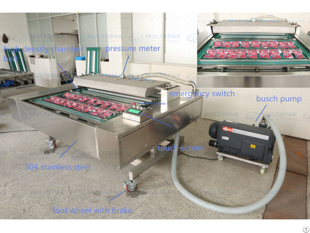 Automatic Continuous Conveyor Belt Vacuum Packaging Sealer Machine