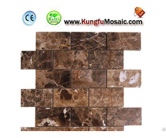 Brick Brown Marble Mosaic Tile Floor