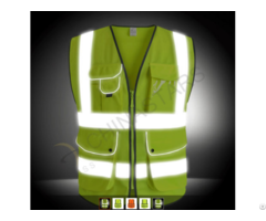 Hi Vis Workwear Security Jacket Reflective Gray Safety Vest Class 2