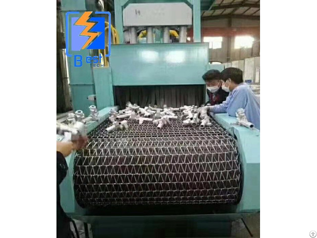 Wire Mesh Belt Roller Conveyor Shot Blasting Machine