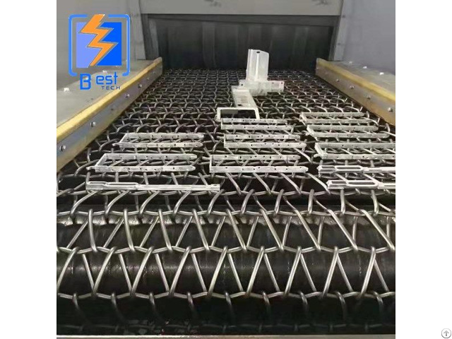 Continuous Wire Mesh Conveyor Belt Shot Blasting Machine