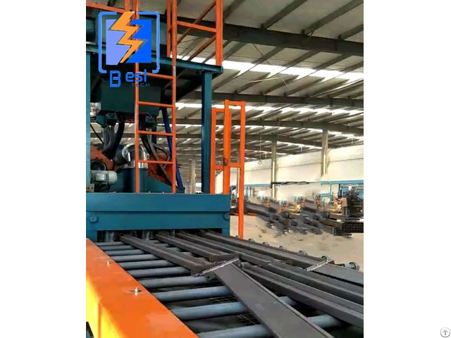 Dustless Through Type Shot Blasting Machine For Steel Plate And H Beam Surface Cleaning