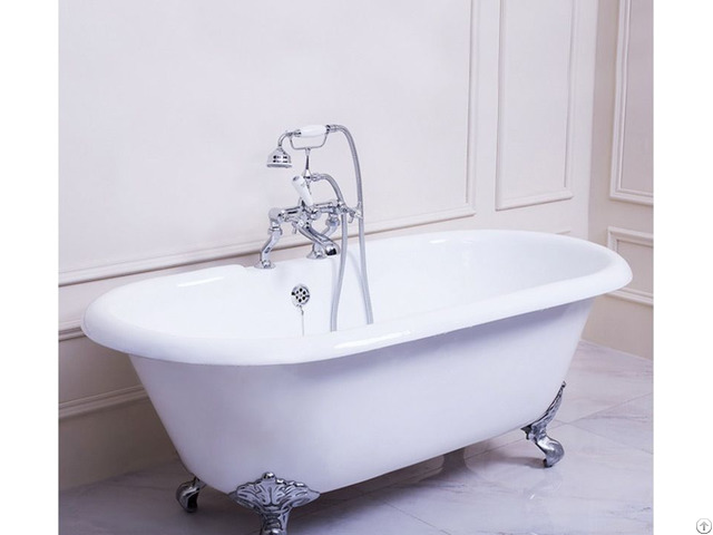 Double Ended Cast Iron Bathtub With Faucet Hole Yx 011