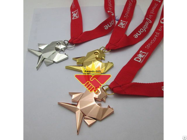 3d Custom Fish Design Gold Silver Copper Medal