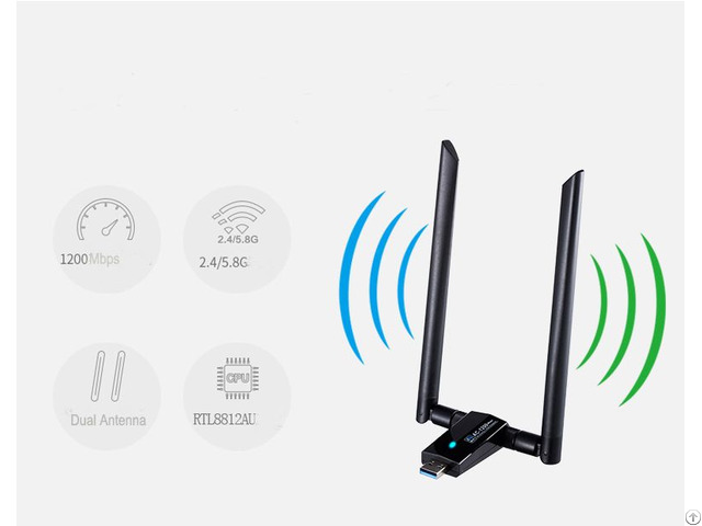 1200mbps 802 11ac Dual Band Gigabit Wireless Usb Wifi Adapter