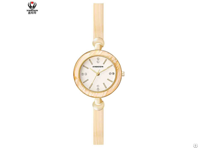 Xinboqin Manufacturer Your Logo Custom Beautiful Young People Women Quartz Acetate Watch