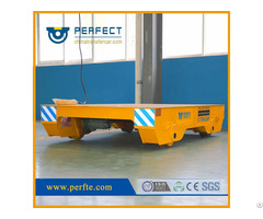 Industry Heavy Load Motorized Steel Rail Flat Transfer Trolley
