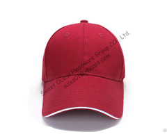 100 Percent Cotton Customized Baseball Caps With Embroidered Eyelet