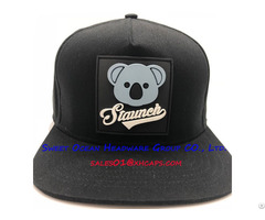 100 Percent Acrylic Unisex Hip Hop Snapback Caps With Rubber Patch