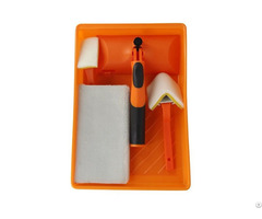 Professional 5pc Flocked High Density Foam Paint Pad Tray Set Plastic Kit