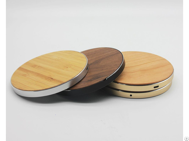 Bamboo Walnut Wooden Fast Wireless Chargers For Iphone