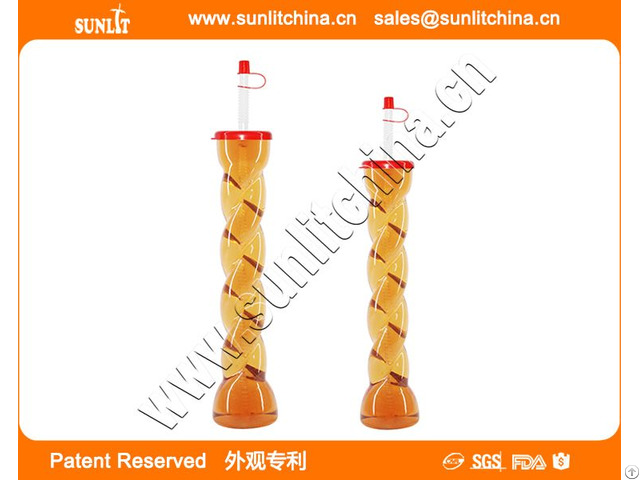 Hot Sale Factory Direct Price Plastic Yard Cups With Straw And Lid