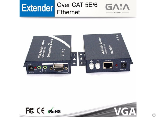 Gaia Hot Product 300m Vga Extender With Audio Over Cat5e 6 Ethernet