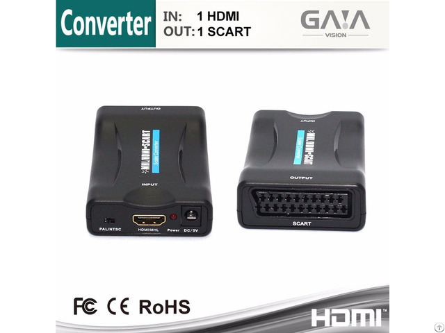 Gaia High Speed Mini Hdmi To Scart Converter