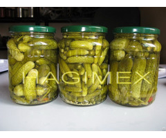 Pickled Cucumber Gherkins In Jar Tin And Drum