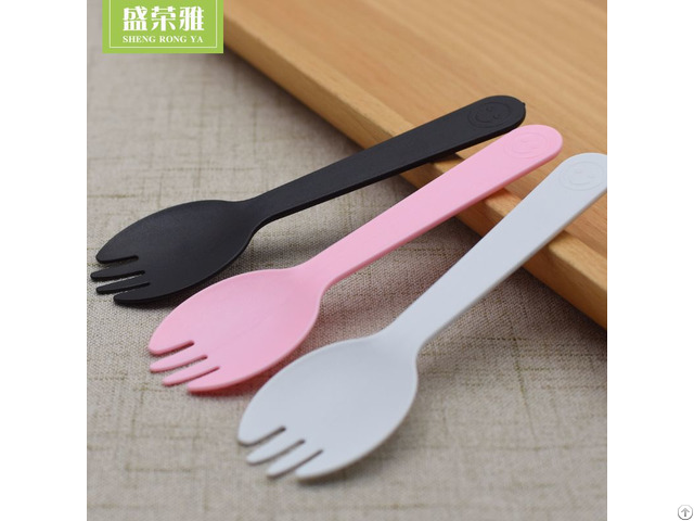 Disposable Plastic Mix Fork And Spoon