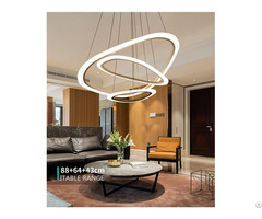 Modern Art Round Commercial Ring White Acrylic Pendant Lights Fixtures