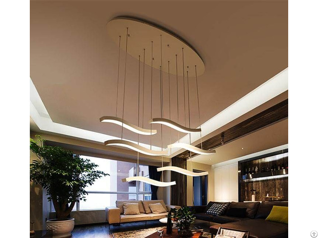 Restaurants Modern Minimalist Creative Simple Fashion Long Led Chandelier