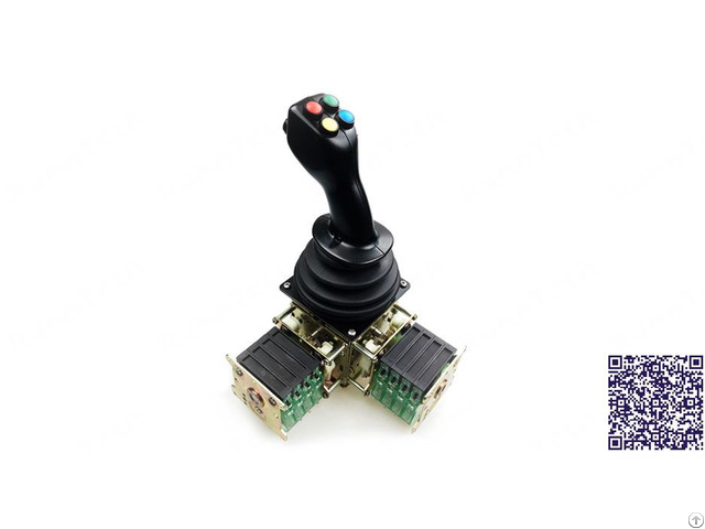 Runntech 2 Axis Cross Gate 5 Steps Joystick With 6 On Off Pushutton For Crane Control