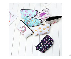 Cheap Wholesale Beautiful Printing Clutch Makeup Bag For Lady Cosmetics