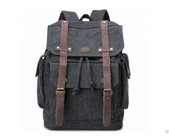 Cheap Custom Printed Logo Fashion Durable Rucksack Canvas Laptop Bag Backpack