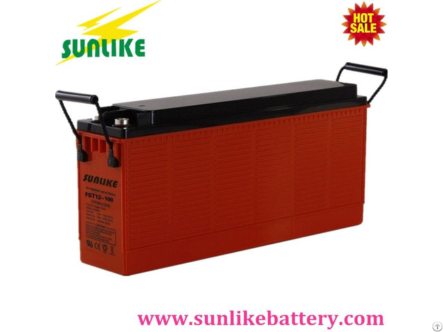 Sunlike Front Access Terminal 12v100ah Sla Deep Cycle Battery For Telecom