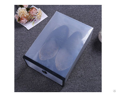 Clear Foldable Boot Storage Boxes Eco Friendly Transparent Plastic Shoe Box