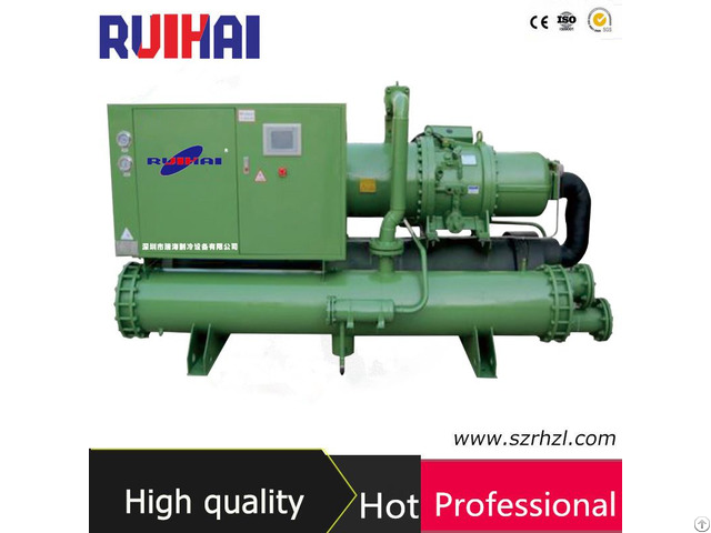 Low Temperature Glycol Water Cooled Industrial Screw Chiller