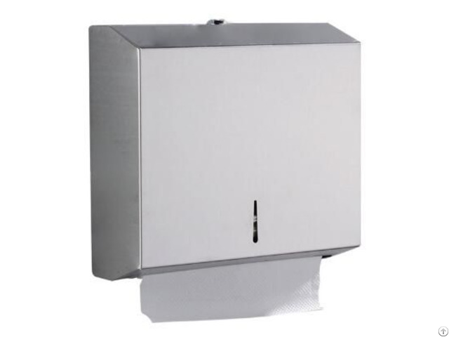 Stainless Steel Wall Mounted Folded Paper Towel Tissue Dispenser Lockable