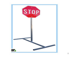 Square Tube Anchor Base Post For Supporting Traffic Sign In 12 And 14 Gauge Thickness