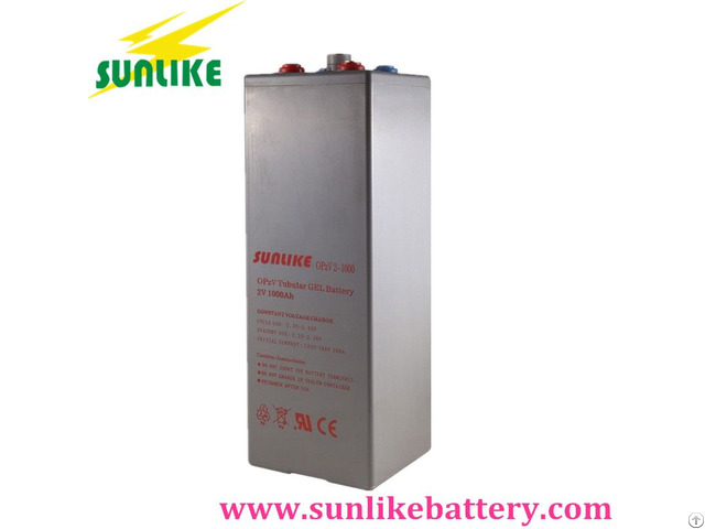 2v1000ah Opzv Tubular Gel Battery With 25years Life