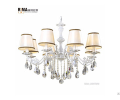 Russian Style Best Selling Hanging Fabric Shade Chandelier
