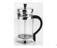 Heat Resistant Glass French Coffee Press Tea Maker With Stainless Steel Holder