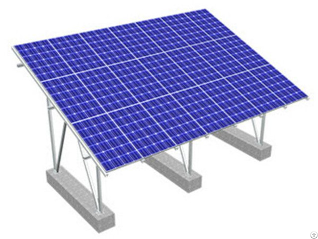 Waterproof Adjustable Solar Ground Racking System For Pv Module Sanodized Aluminum Structure